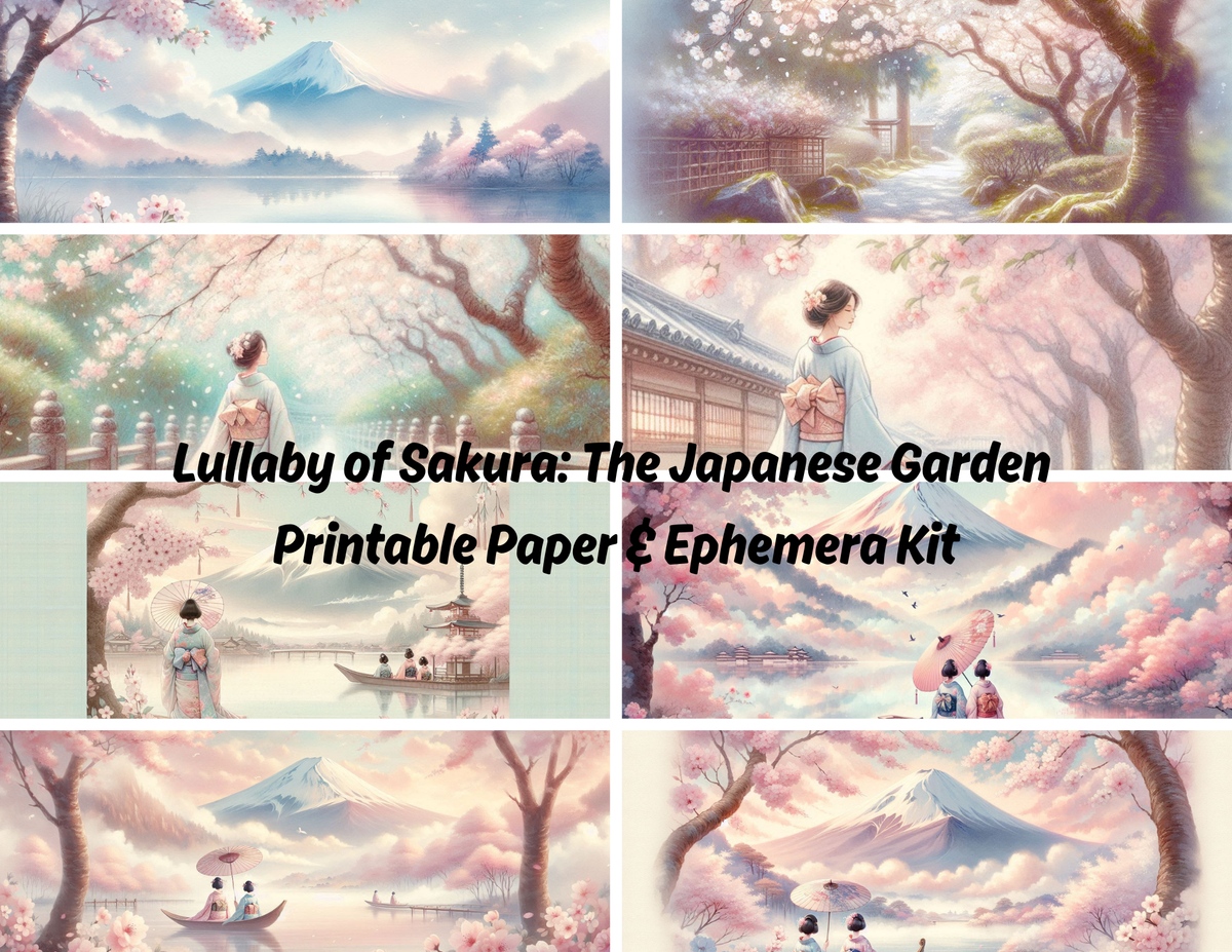 Lullaby of Sakura: The Japanese Garden– Printable Paper & Ephemera Kit