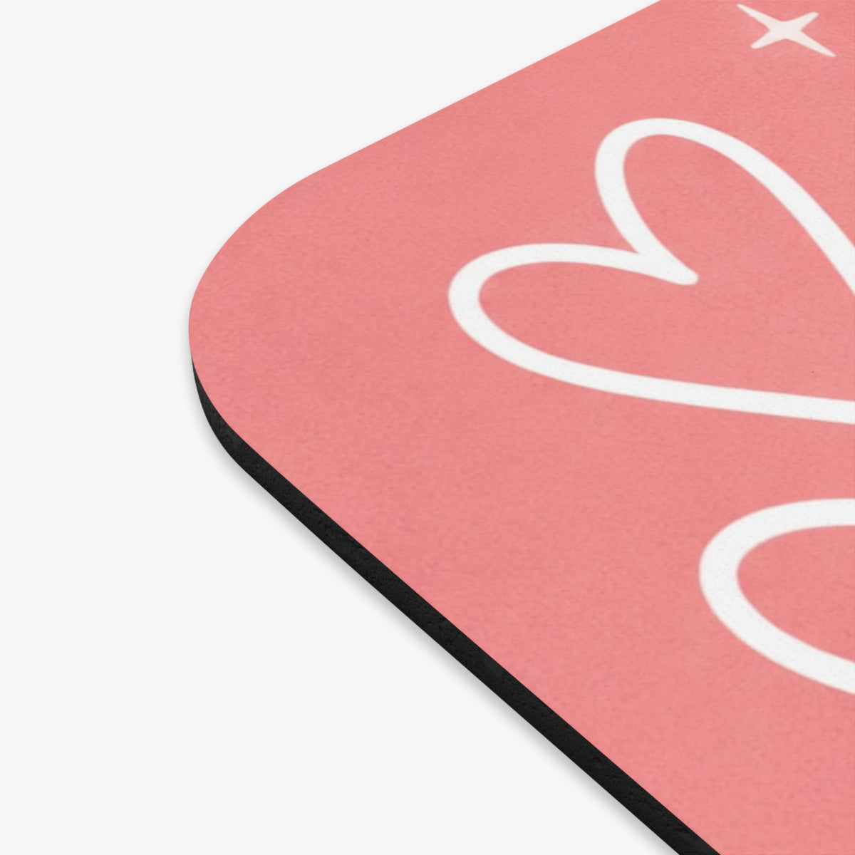 Cute Peeking Cat Be Yourself mouse pad | Pink Kawaii Desk Mat