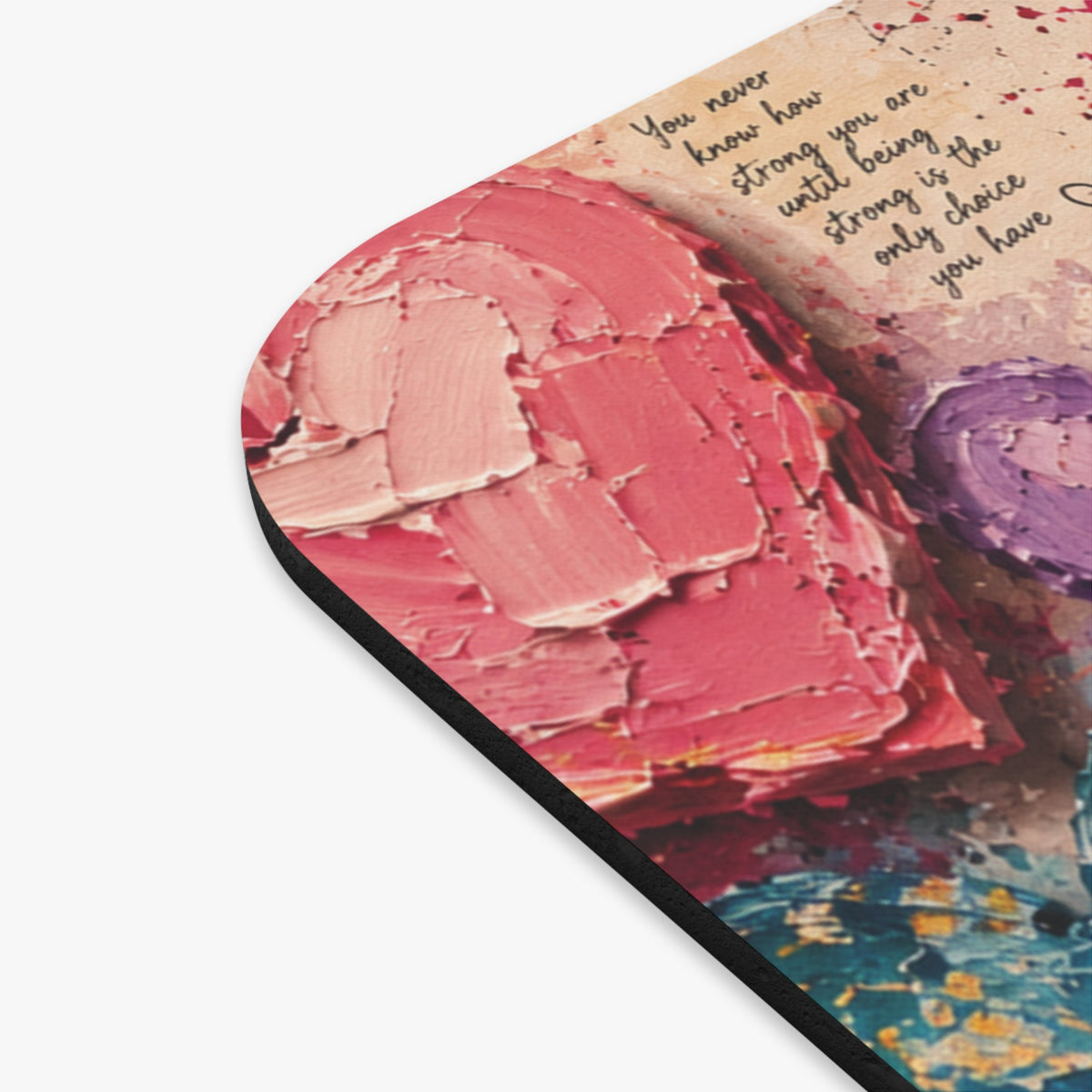 Every Heart Has a Story Mouse Pad | Inspirational Desk Accessory | Colorful Heart Artwork | Motivational Office Decor Gift