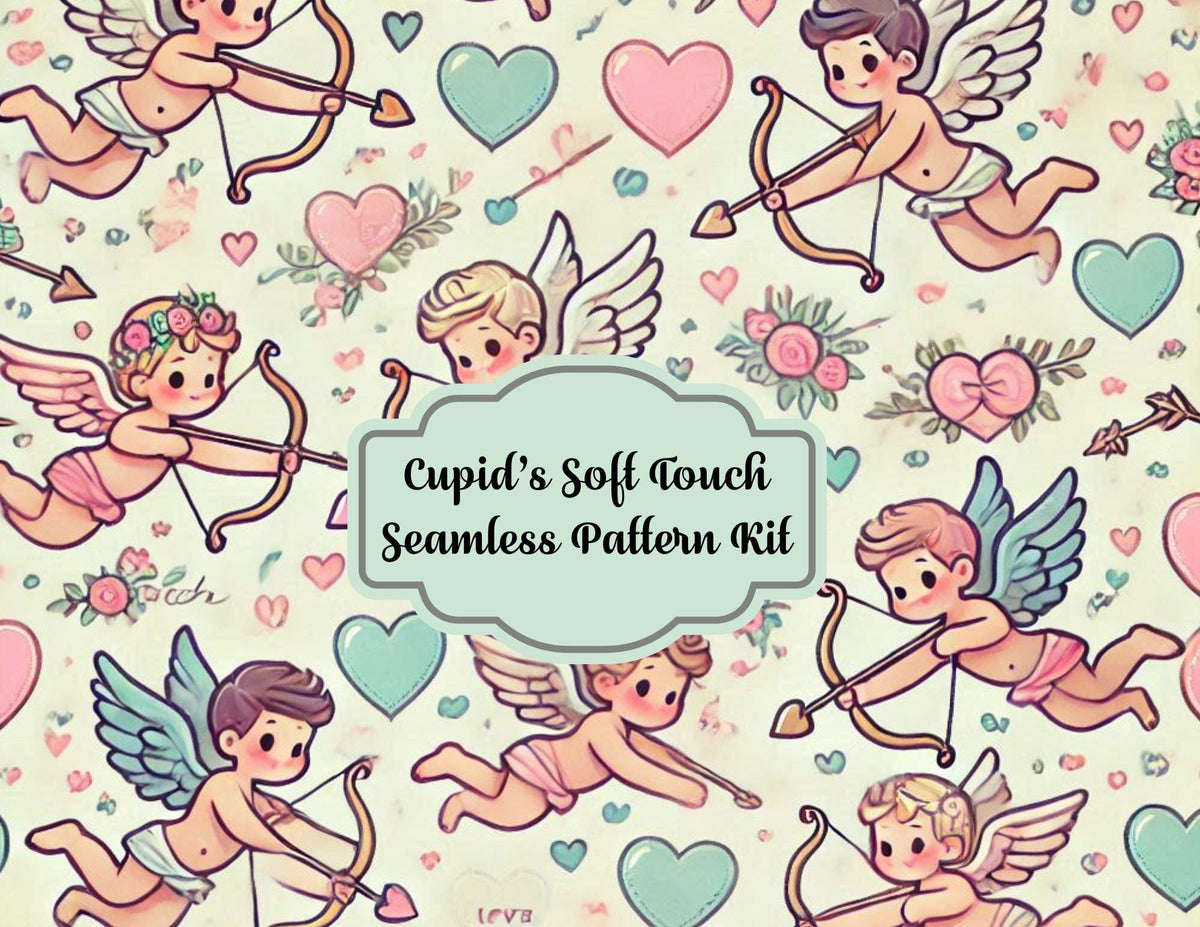 Cupid’s Soft Touch: 8-Page Seamless Pattern Paper Kit (Physical Item)