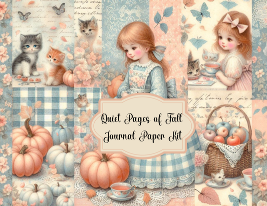 Quiet Pages of Fall Printed Journal Paper Kit