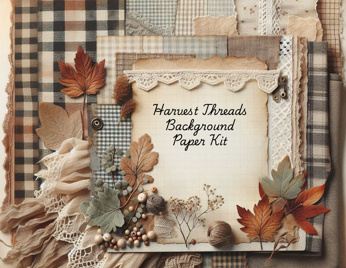 Harvest Threads – Printed Background Paper Kit