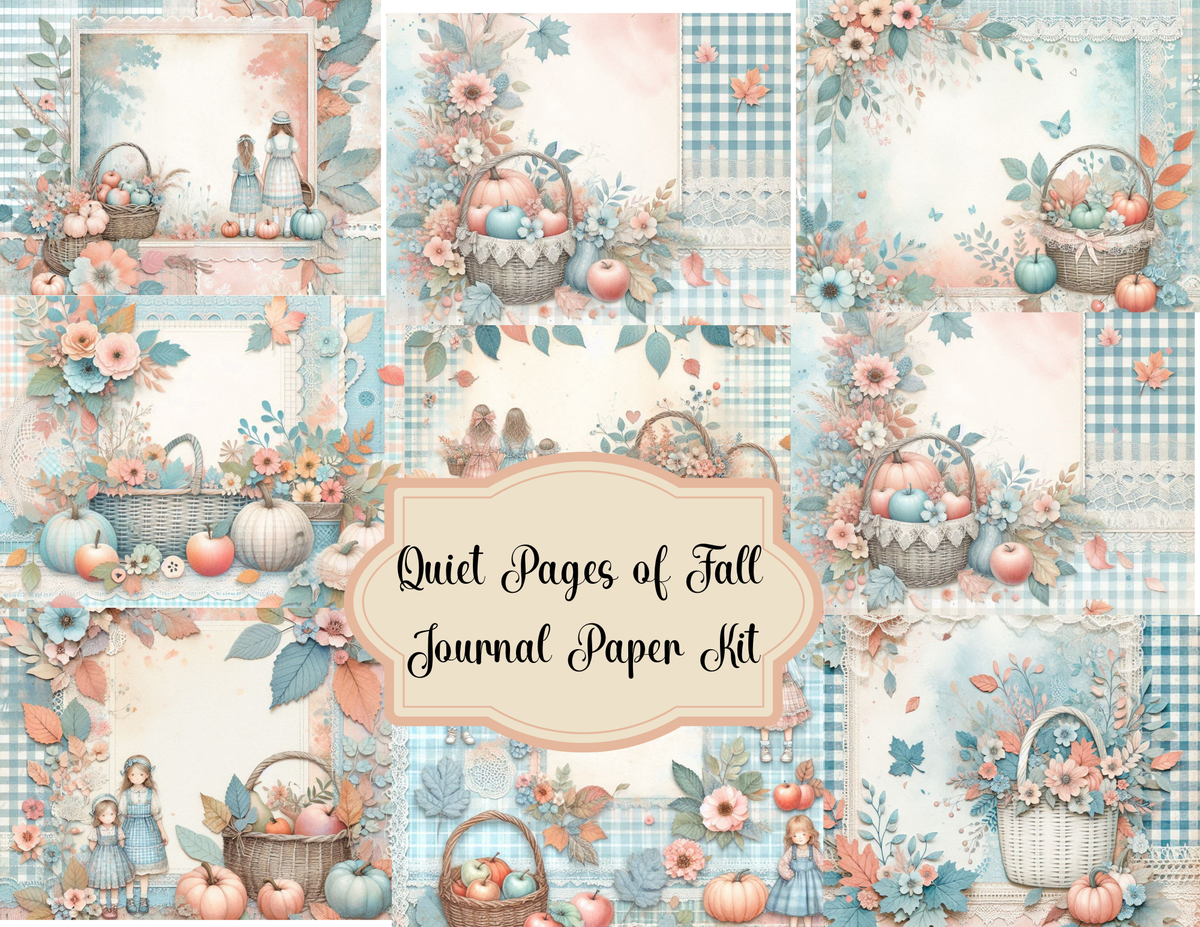 Quiet Pages of Fall Printed Journal Paper Kit
