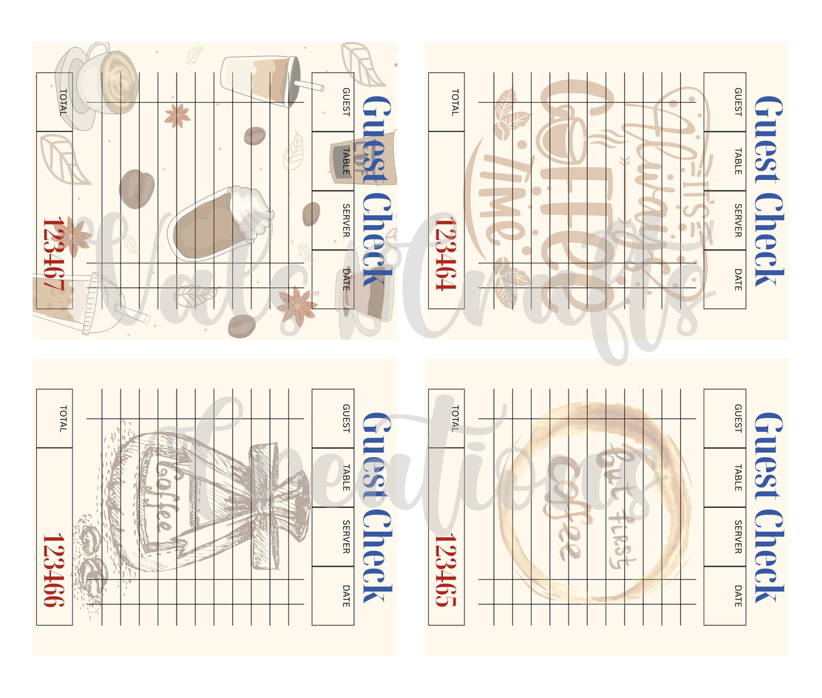 Brewed Notes – Coffee Guest Check Journaling Card