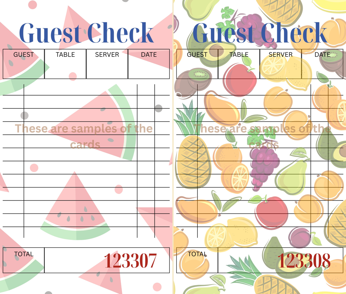 Fruit Stand Orders – Ephemera-Inspired Fruit Guest Check (Digital)