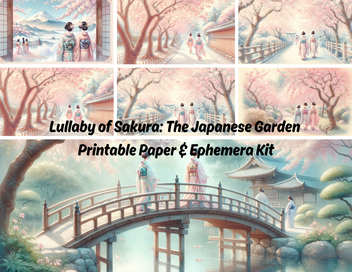 Lullaby of Sakura: The Japanese Garden– Printable Paper & Ephemera Kit