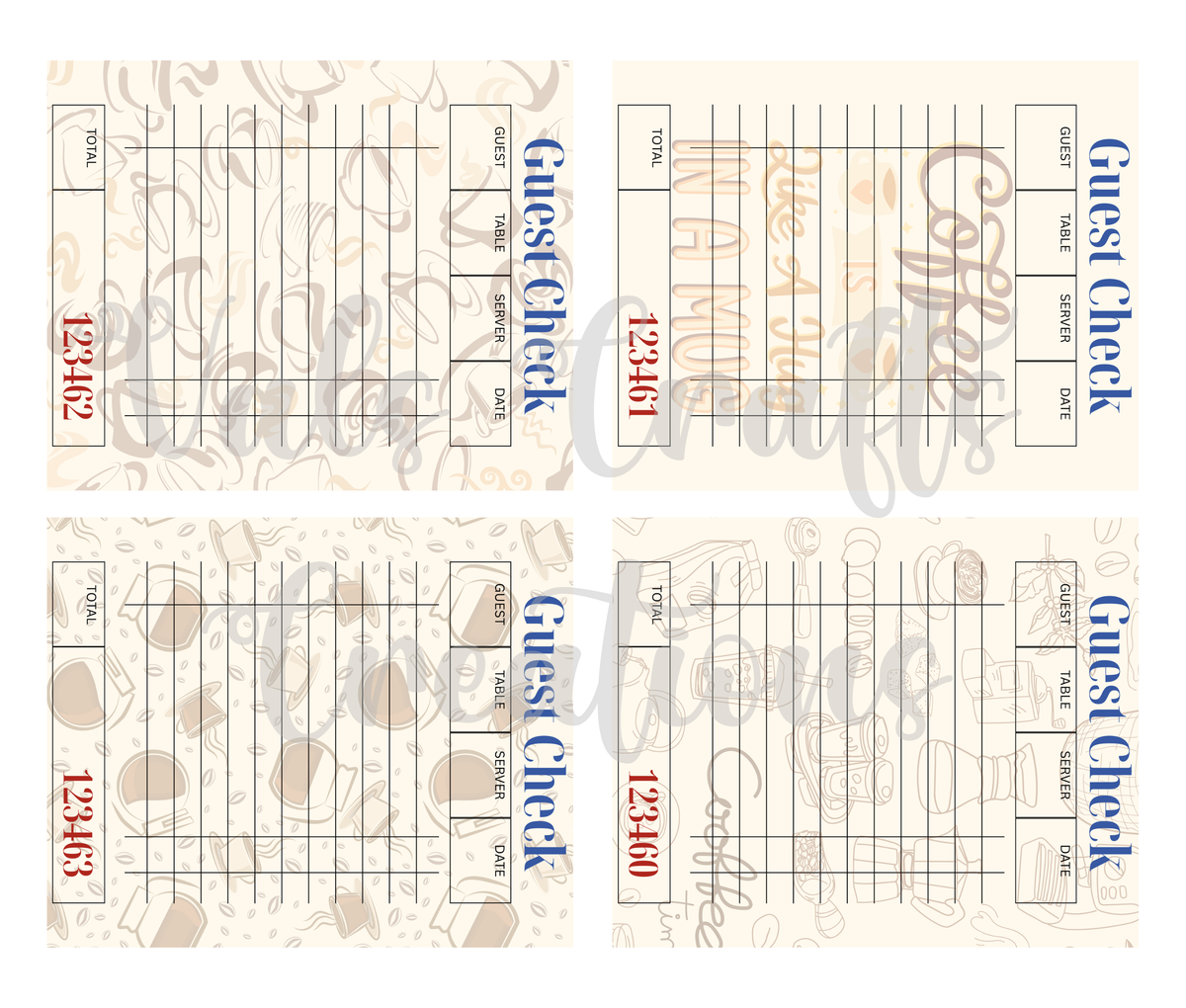 Brewed Notes – Coffee Guest Check Journaling Card