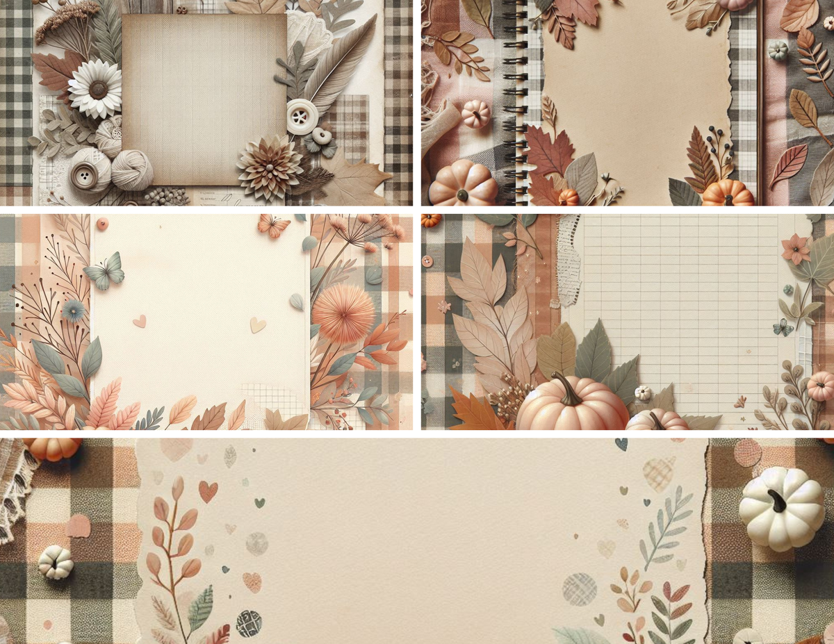 Harvest Threads – Printed Background Paper Kit