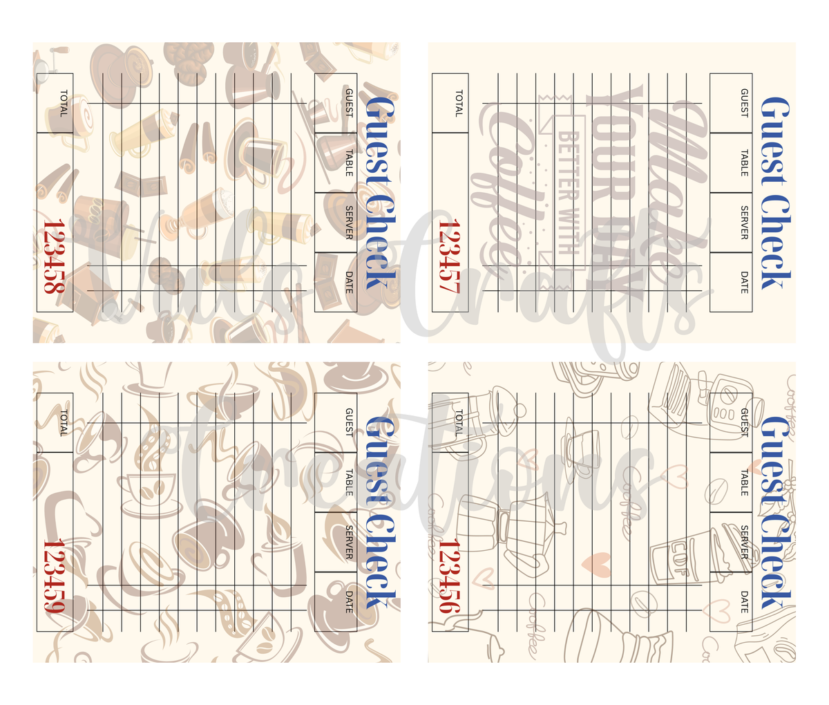 Brewed Notes – Coffee Guest Check Journaling Card