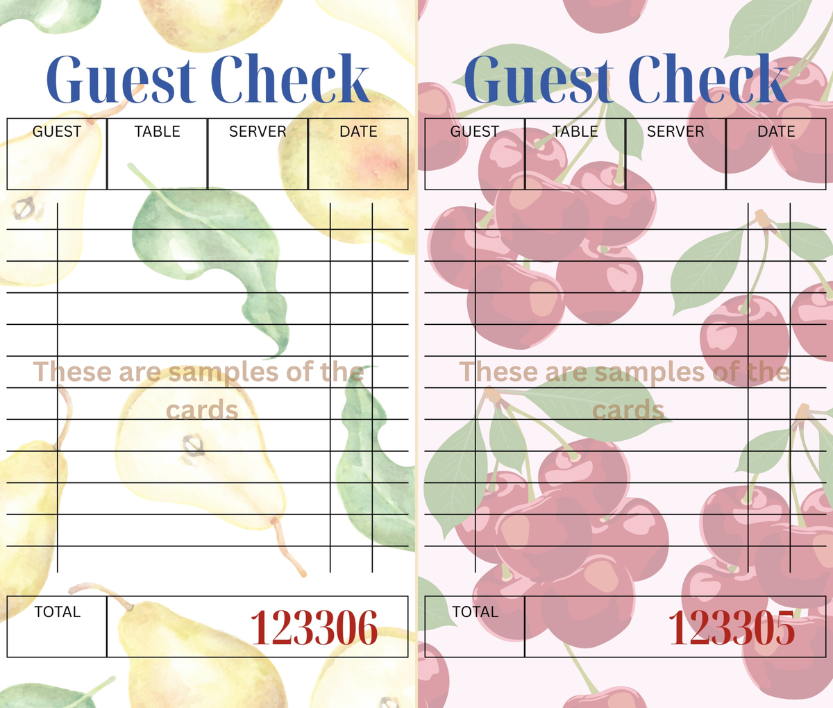Fruit Stand Orders – Ephemera-Inspired Fruit Guest Check (Digital)