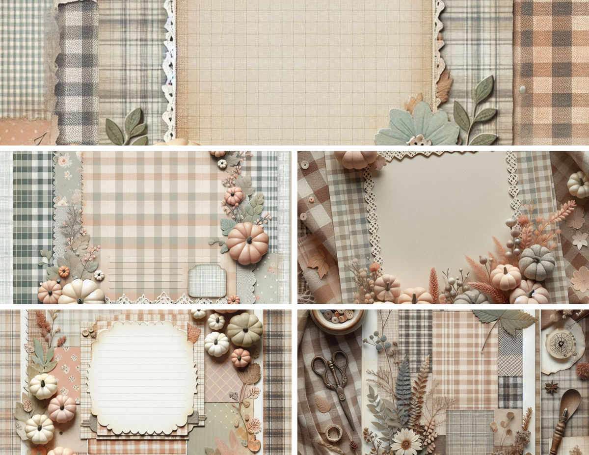 Harvest Threads – Printed Background Paper Kit