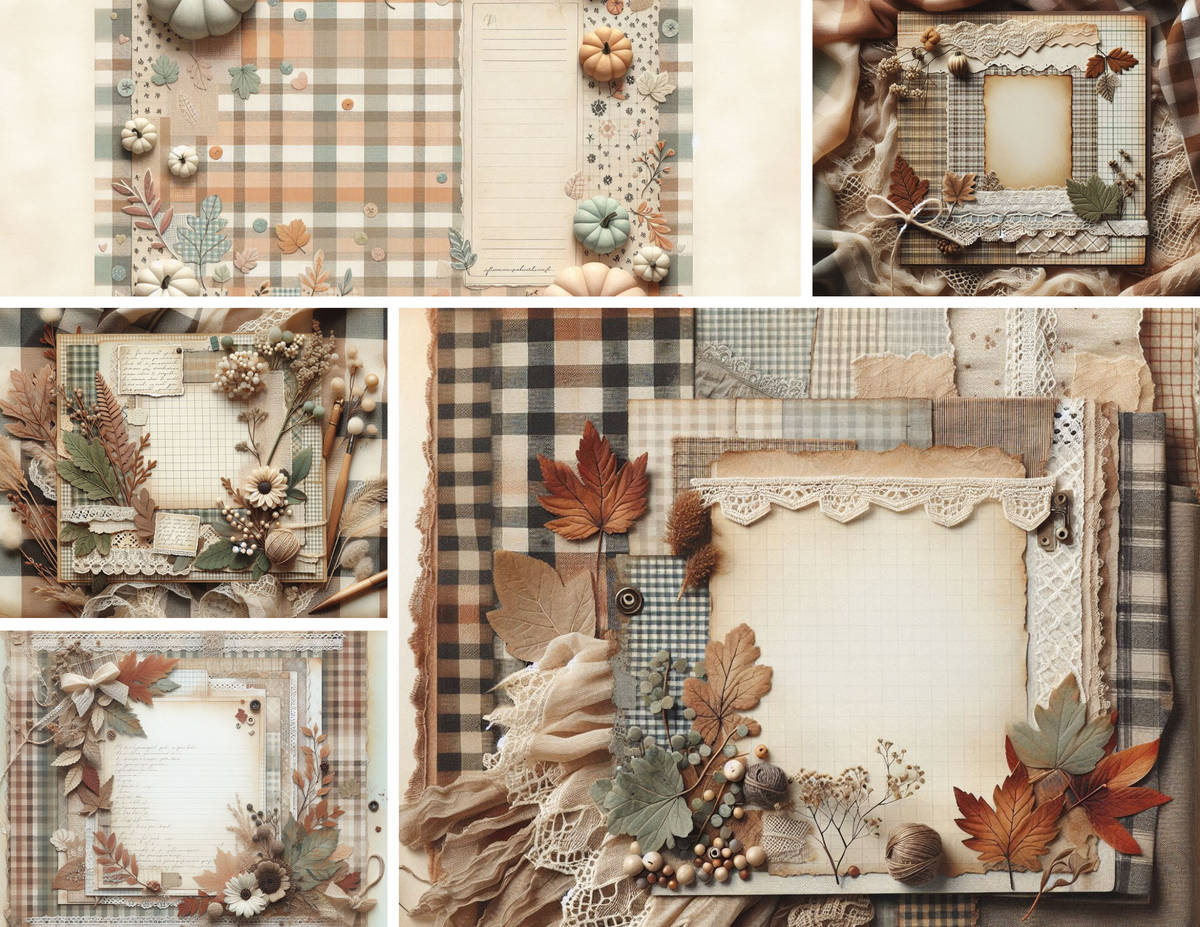 Harvest Threads – Printed Background Paper Kit