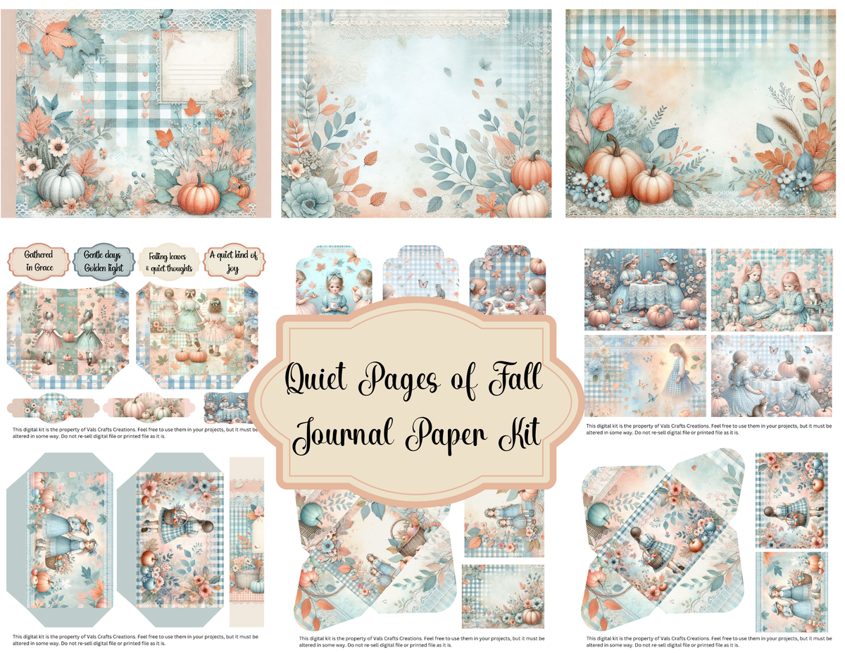 Quiet Pages of Fall Printed Journal Paper Kit