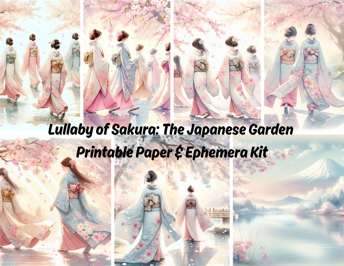 Lullaby of Sakura: The Japanese Garden– Printable Paper & Ephemera Kit