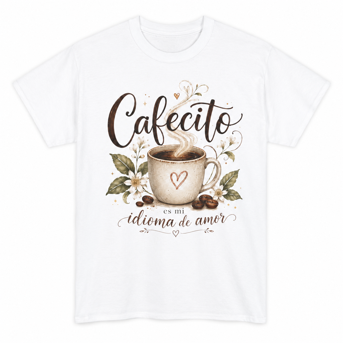 Cafecito Es Mi Idioma de Amor Shirt, Spanish Coffee Shirt, Cozy Café T-Shirt