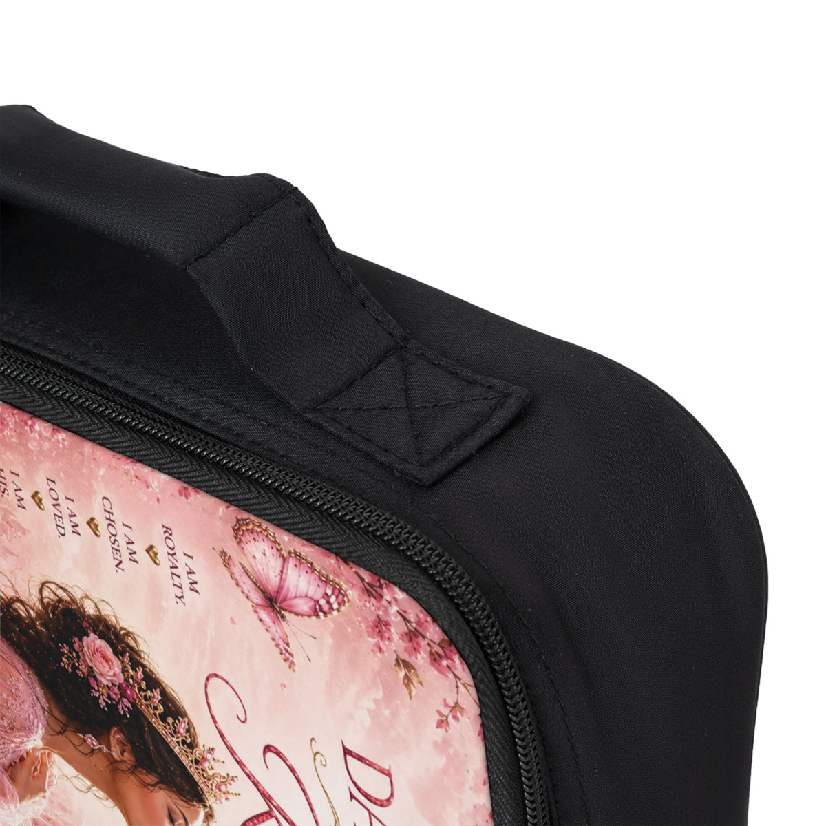 Daughter of a King Christian Bible Cover | Zippered Bible Case with Handle