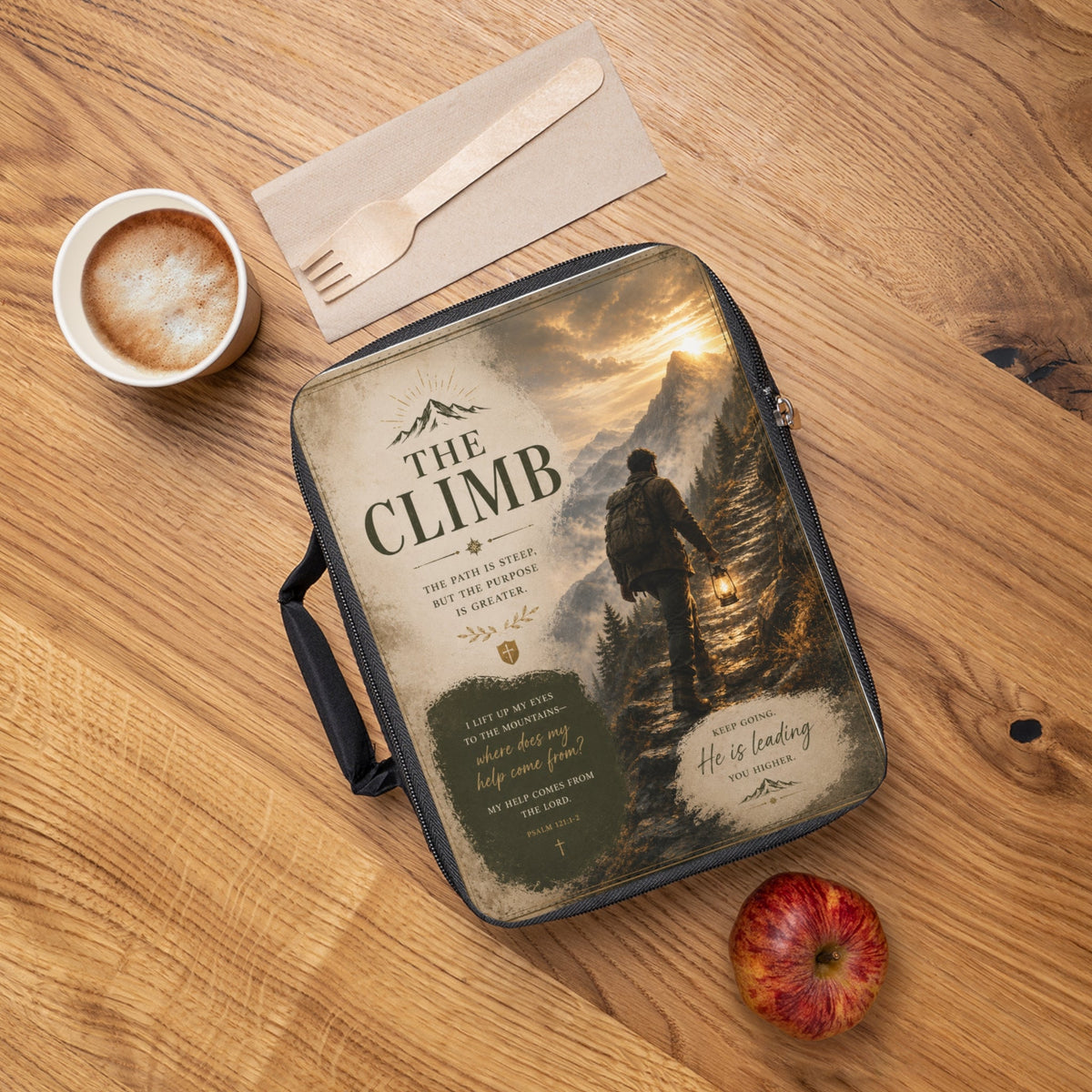 The Climb Christian Bible Cover | Zippered Bible Case with Handle