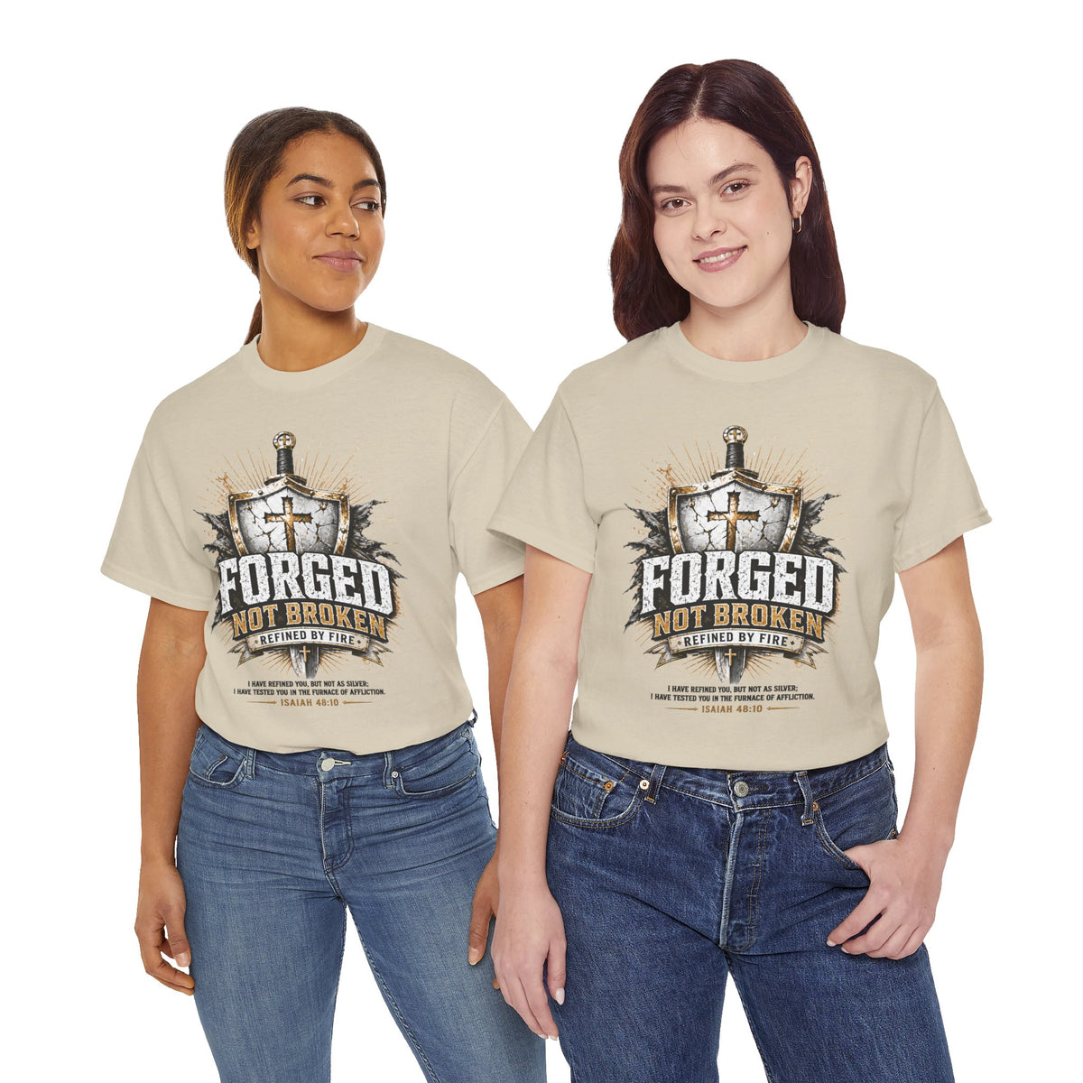 Forged, Not Broken Unisex T-Shirt | Strength & Resilience Graphic Tee