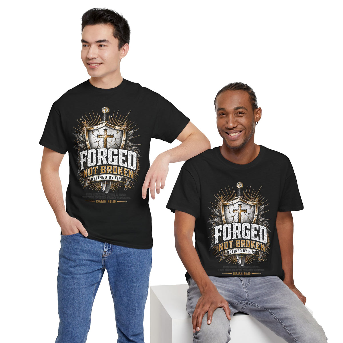 Forged, Not Broken Unisex T-Shirt | Strength & Resilience Graphic Tee