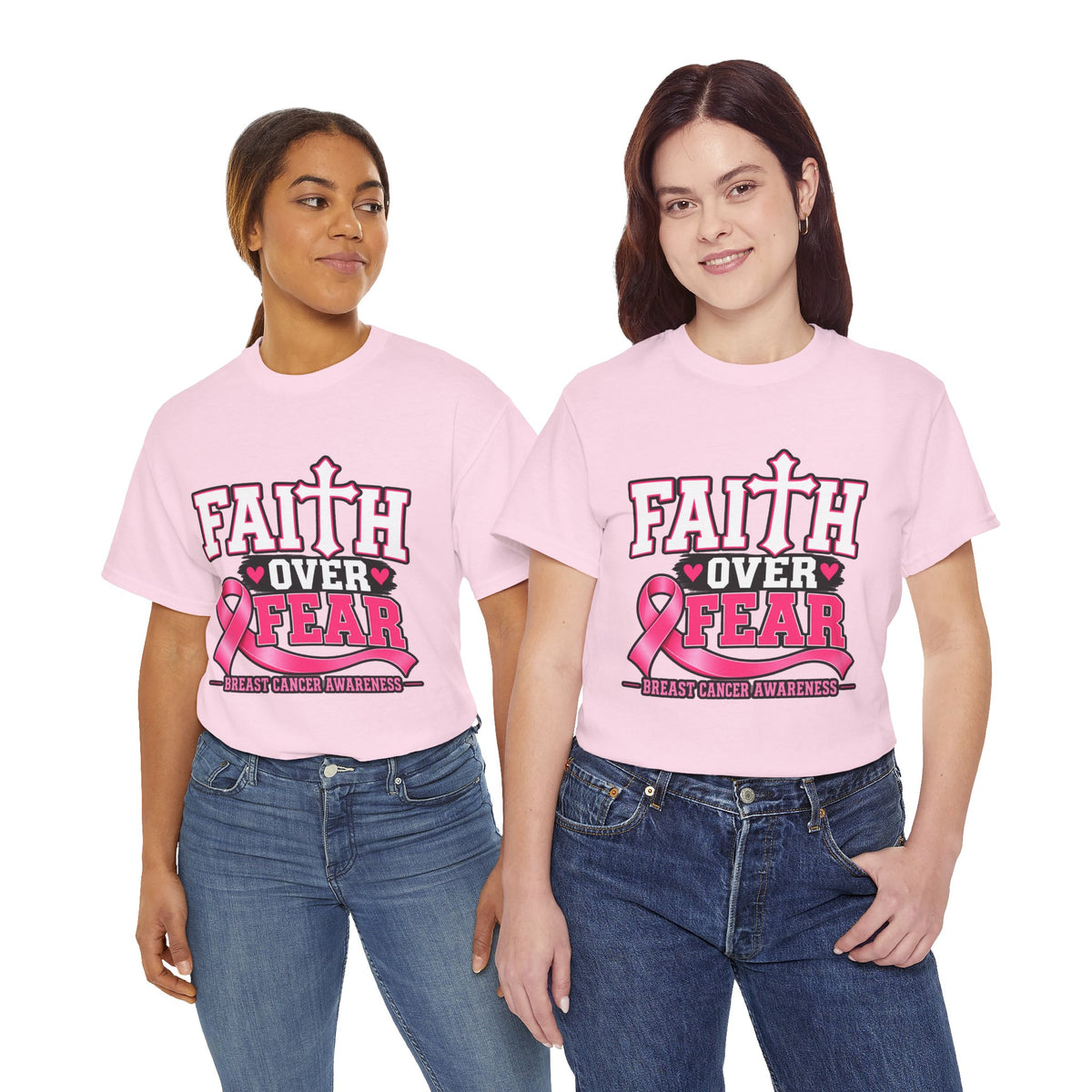 Faith Over Fear T-shirt lifestyle mockup