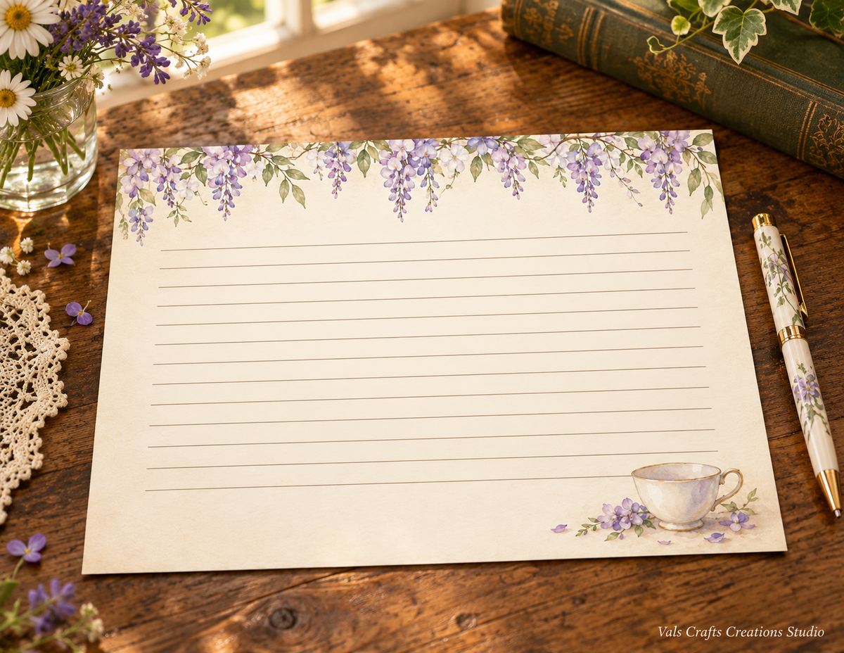 Fairies Garden printed paper kit writing moment lifestyle mockup