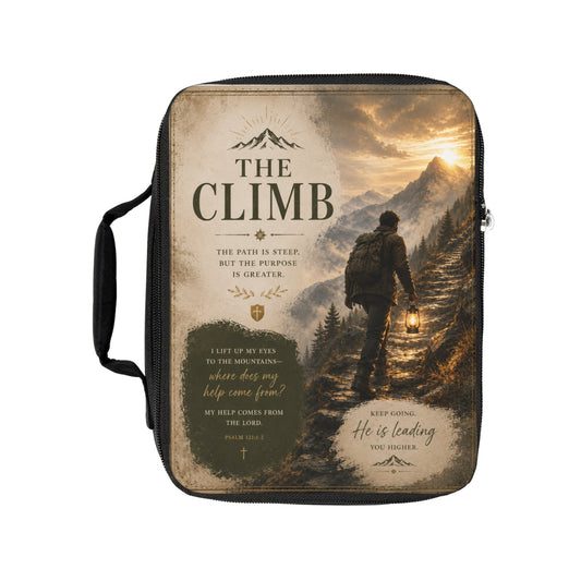 The Climb Christian Bible Cover | Zippered Bible Case with Handle