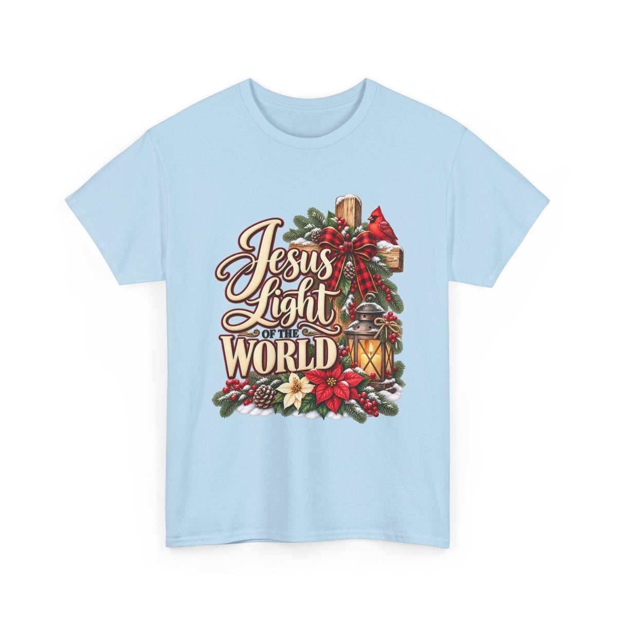 Light blue Christmas Christian T-shirt