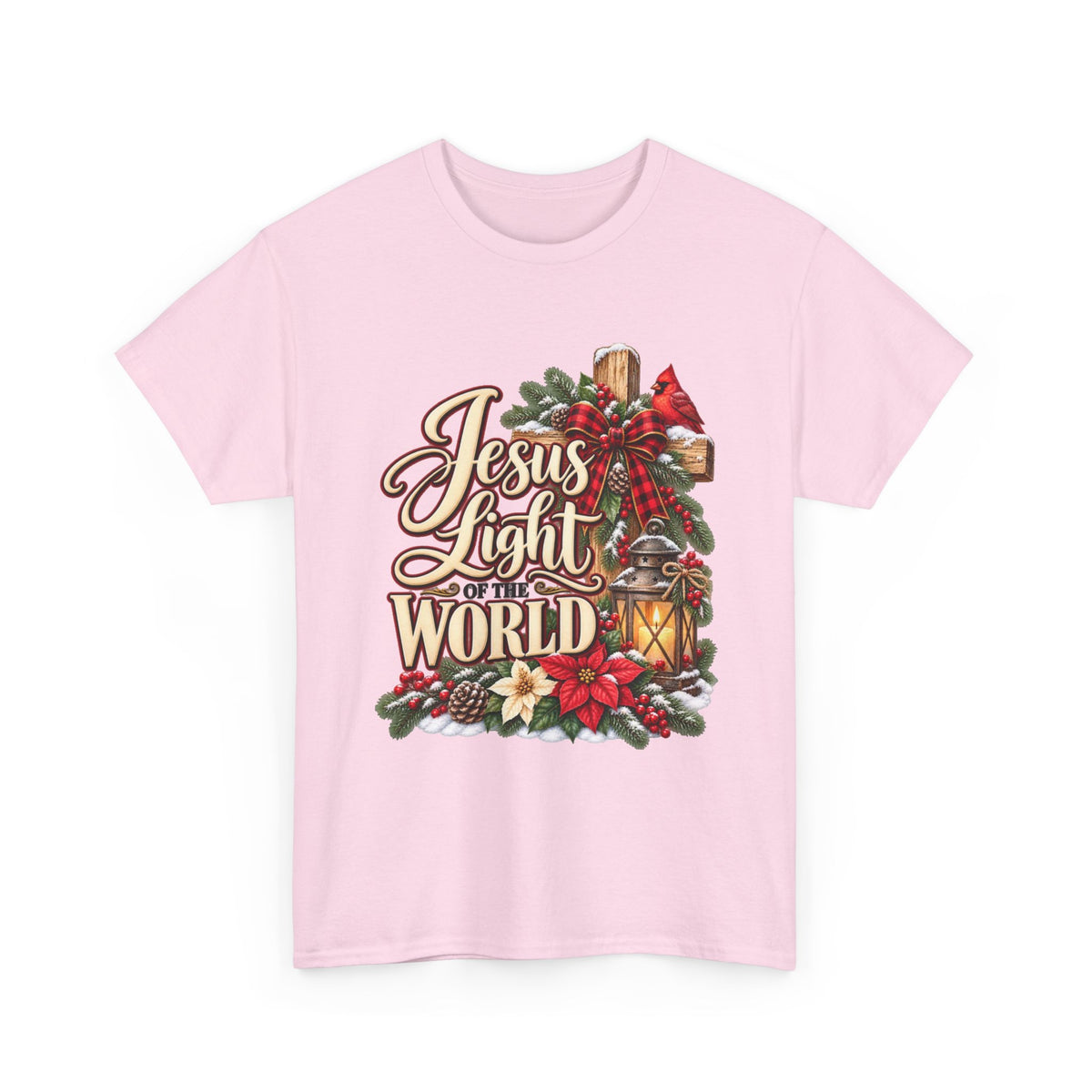 Light pink Christian Christmas T-shirt