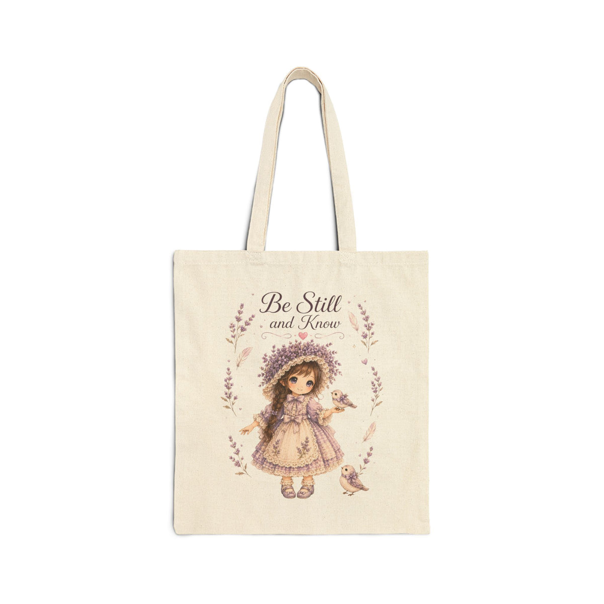Christian Canvas Tote Bag, Be Still and Know, Faith Gift for Women
