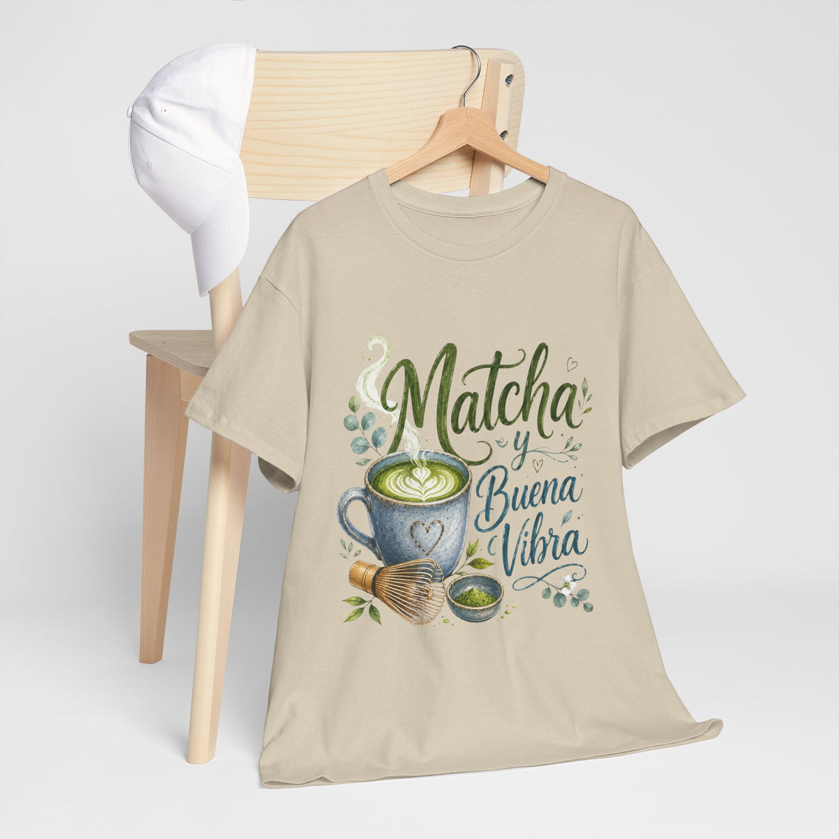 Matcha y Buena Vibra Shirt, Spanish Matcha Lover Tee