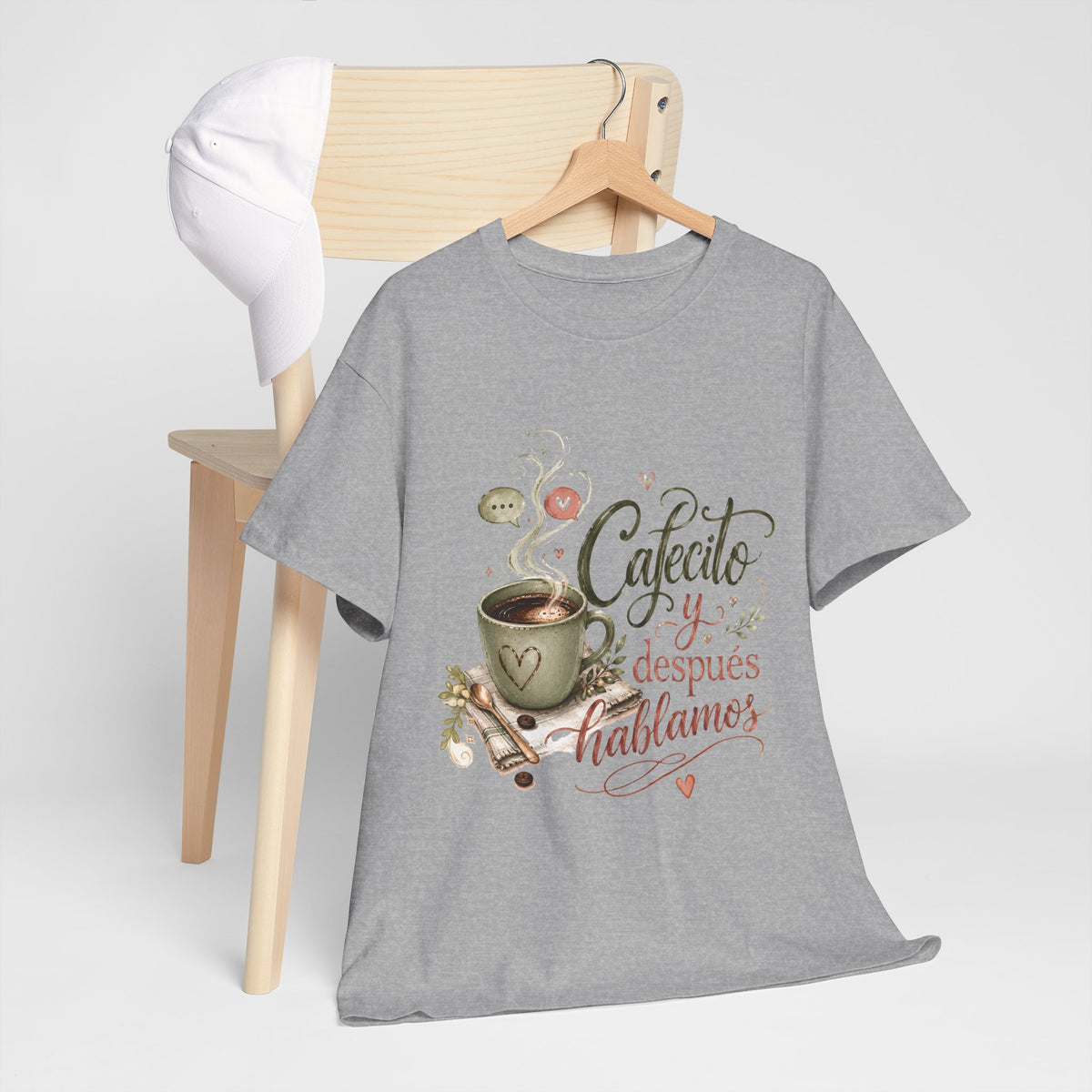 Cafecito y Después Hablamos Shirt, Funny Spanish Coffee Lover Tee