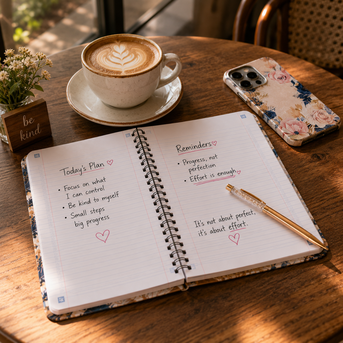 It's Not About Perfect Inspirational Spiral Notebook