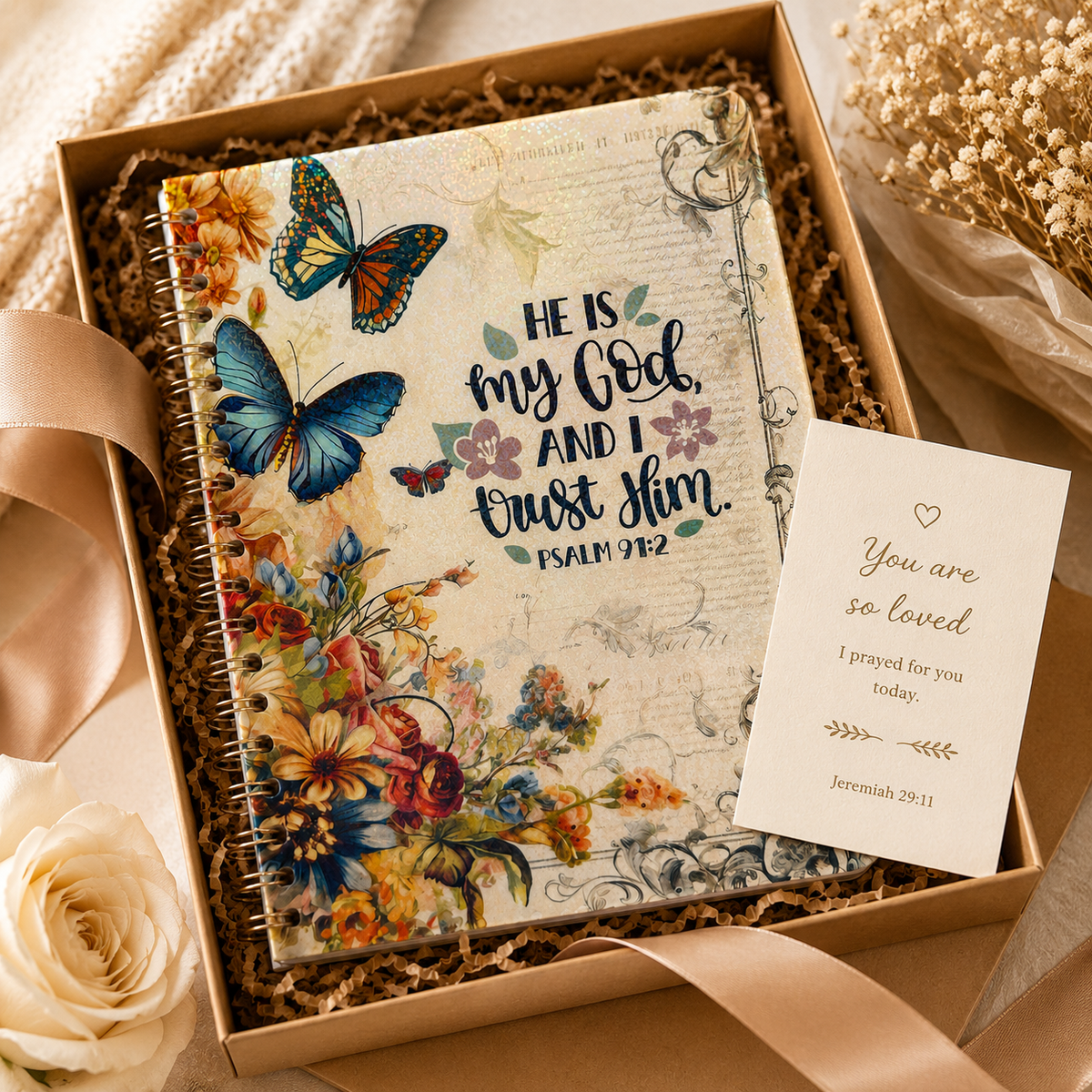 He is my God Inspirational Spiral Notebook