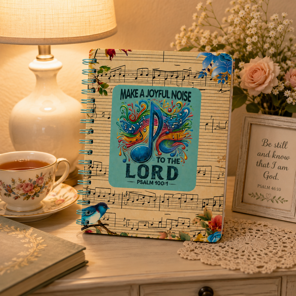 Make a Joyful Noise Inspirational Spiral Notebook