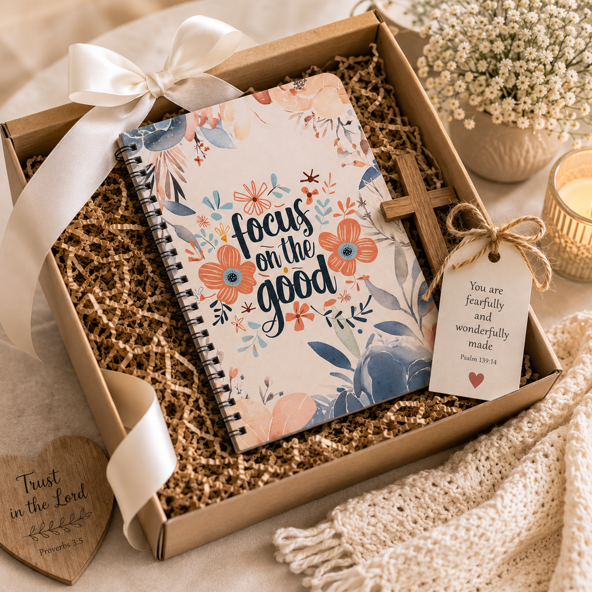 Focus on the Good Spiral Inspirational Notebook