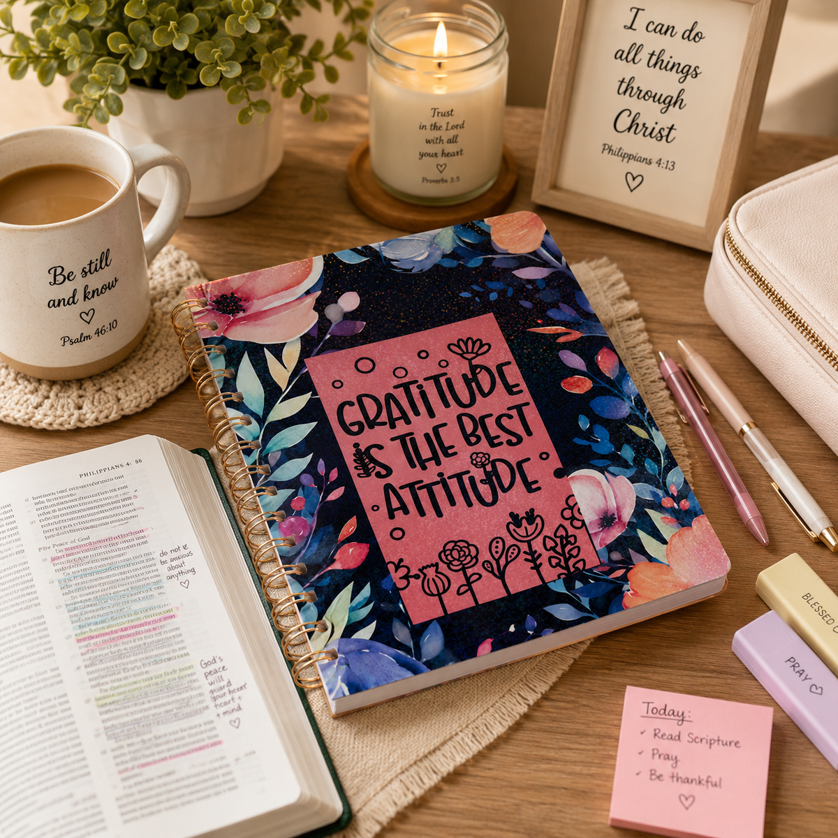 Gratitude is the Best Attitude Spiral Notebook