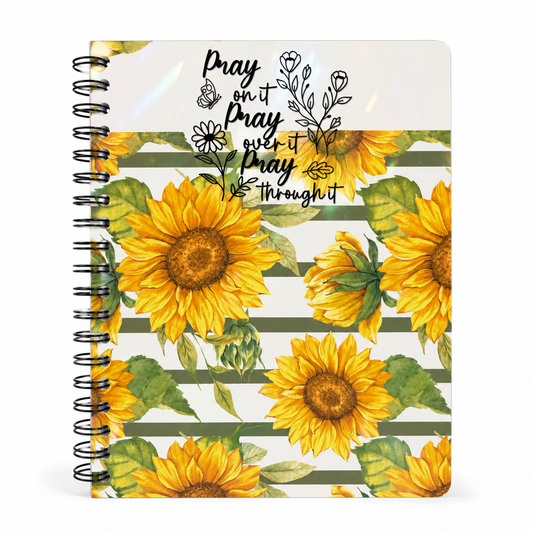 Pray on it Faith Inspirational Spiral Notebook