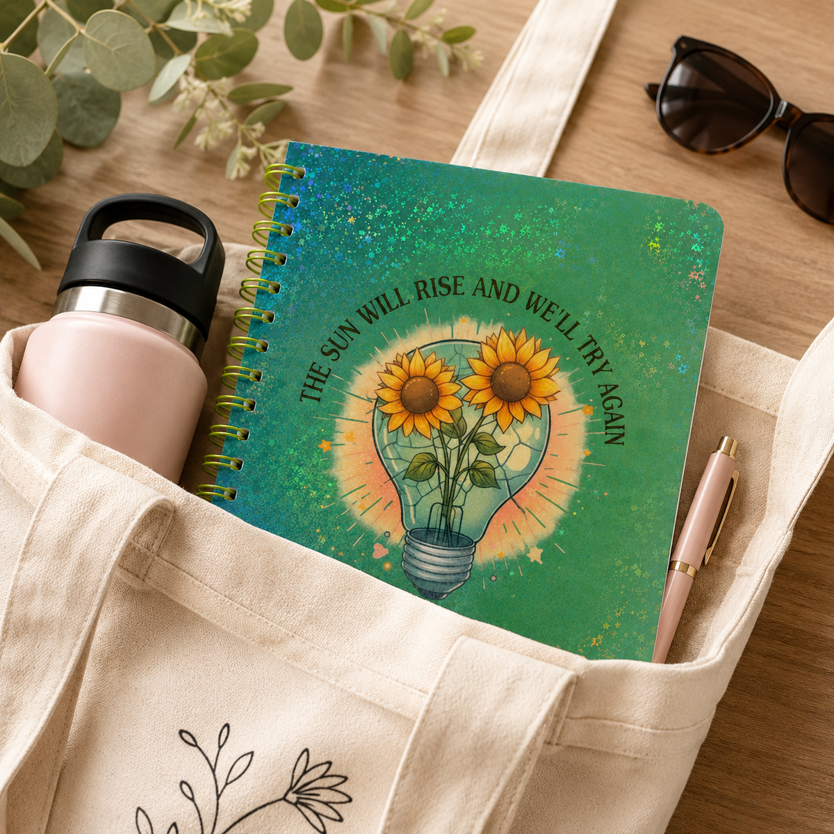 The Sun Will Rise and We'll Try Again Spiral Notebook