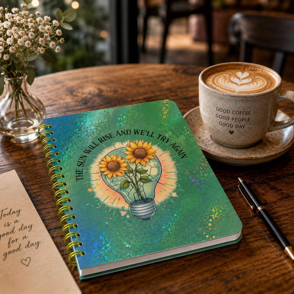 The Sun Will Rise and We'll Try Again Spiral Notebook