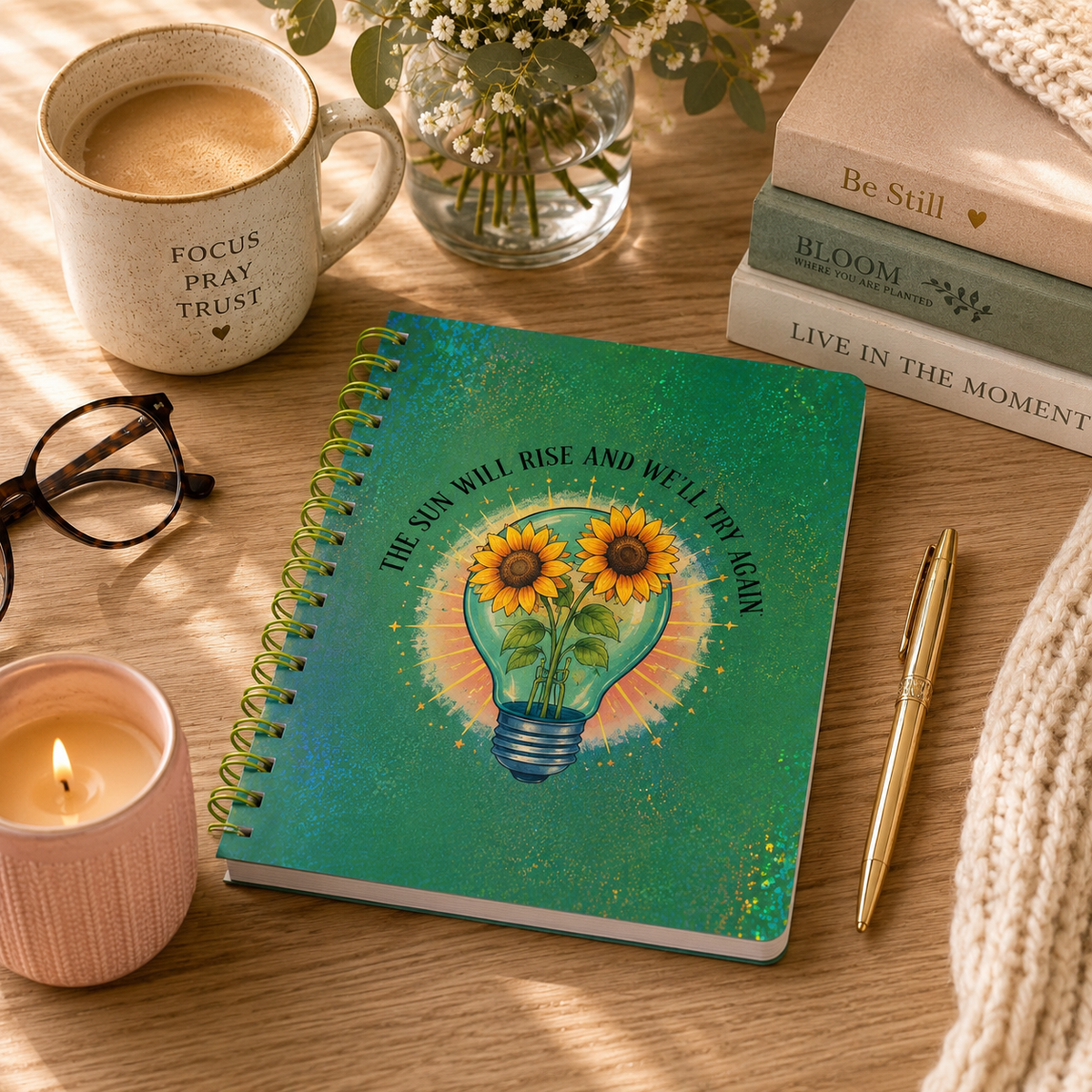 The Sun Will Rise and We'll Try Again Spiral Notebook