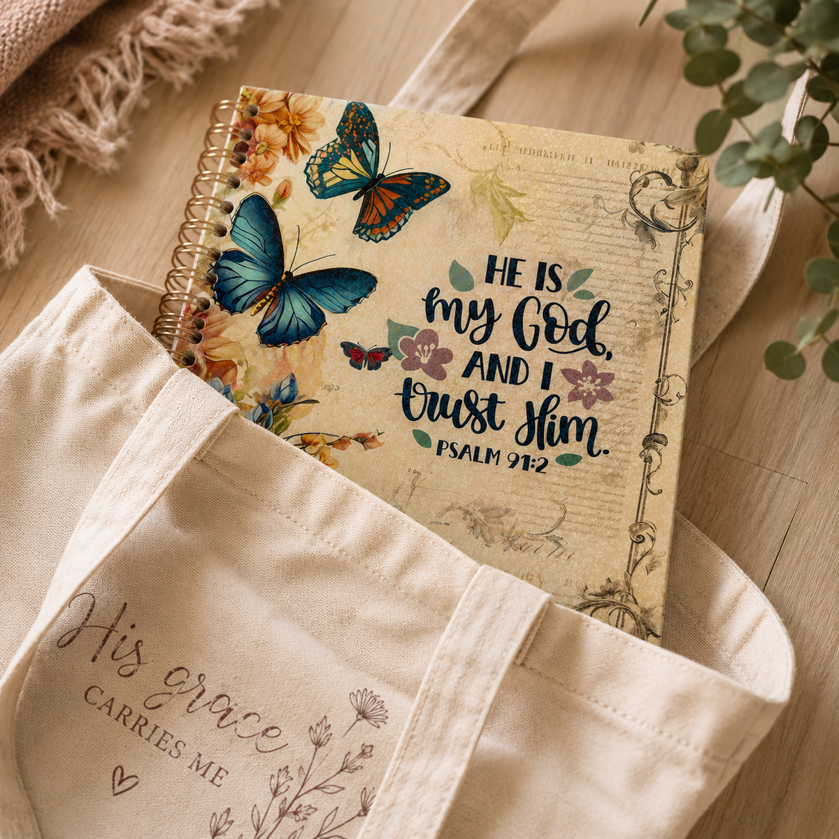 He is my God Inspirational Spiral Notebook