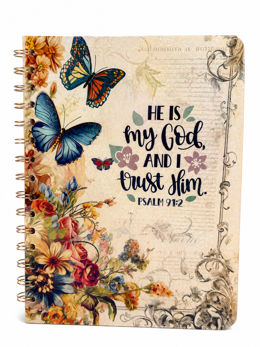 He is my God Inspirational Spiral Notebook
