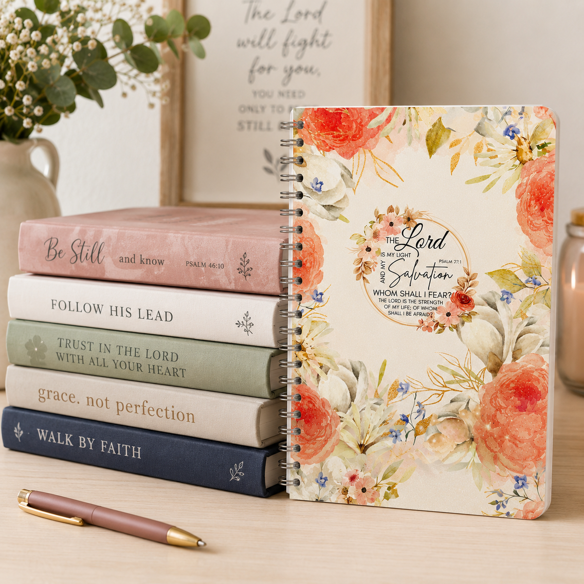 The Lord Is My Light and My Salvation Spiral Notebook