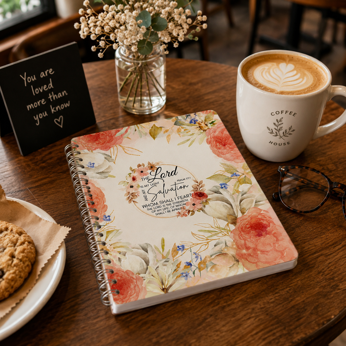 The Lord Is My Light and My Salvation Spiral Notebook