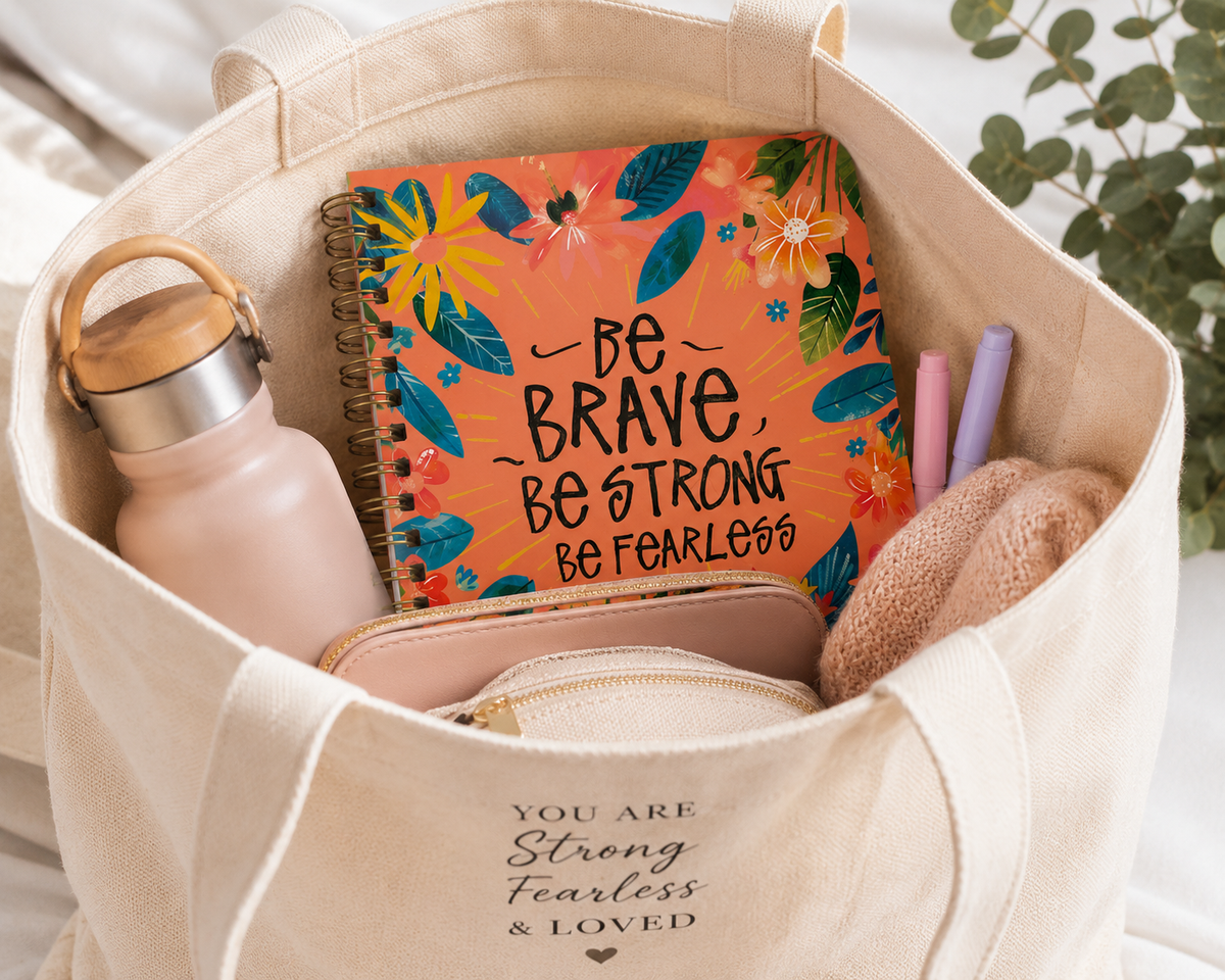 Be Brave Be Strong Be Fearless Spiral Notebook