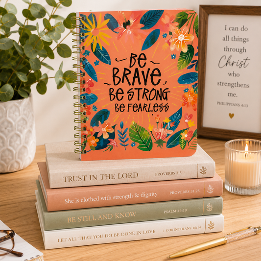 Be Brave Be Strong Be Fearless Spiral Notebook
