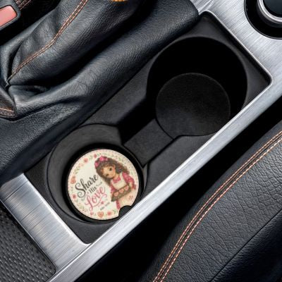 Share His Love Car Coaster | Soapstone Christian Scripture John 13:34