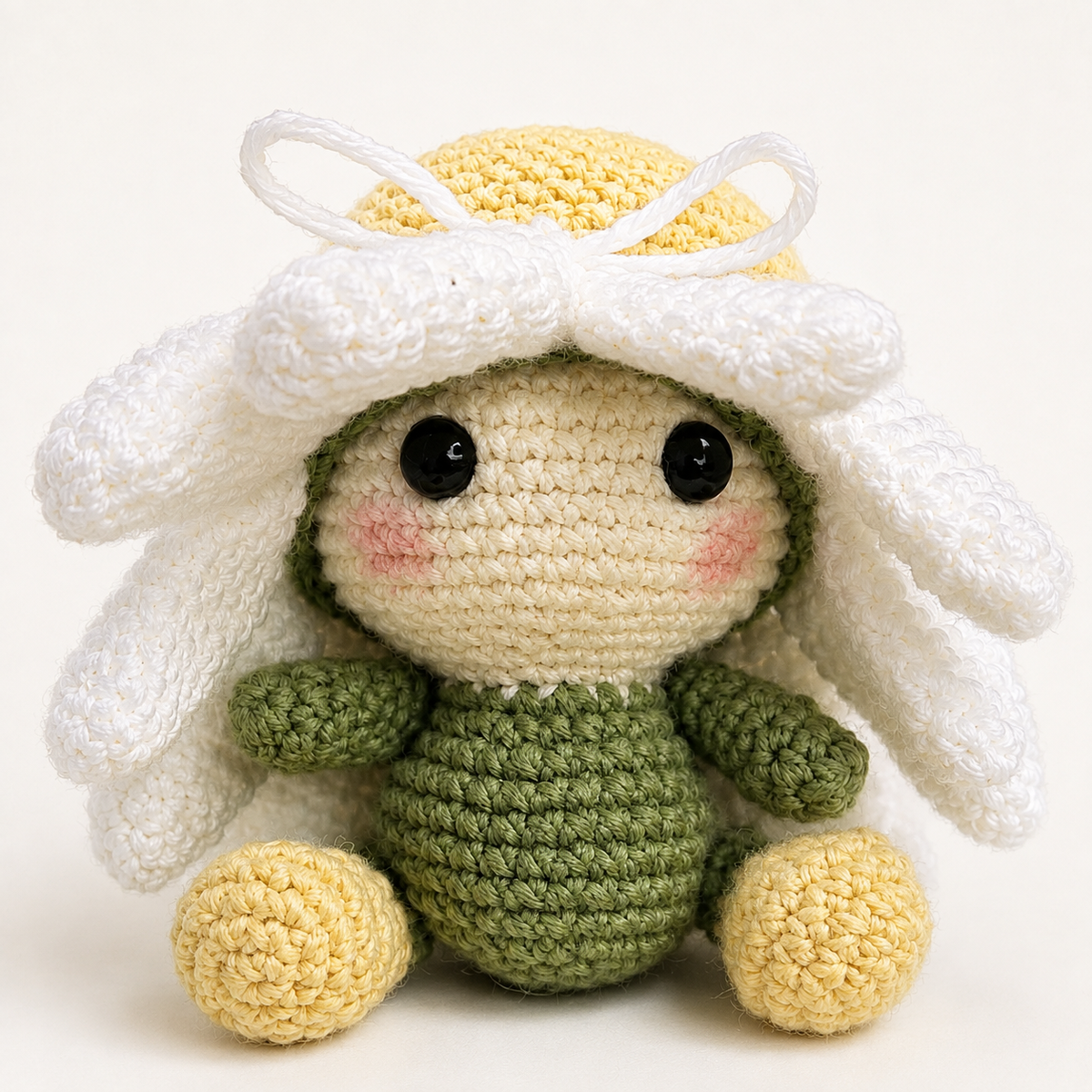 Crochet Daisy Baby Plush | One-of-a-Kind Flower Amigurumi
