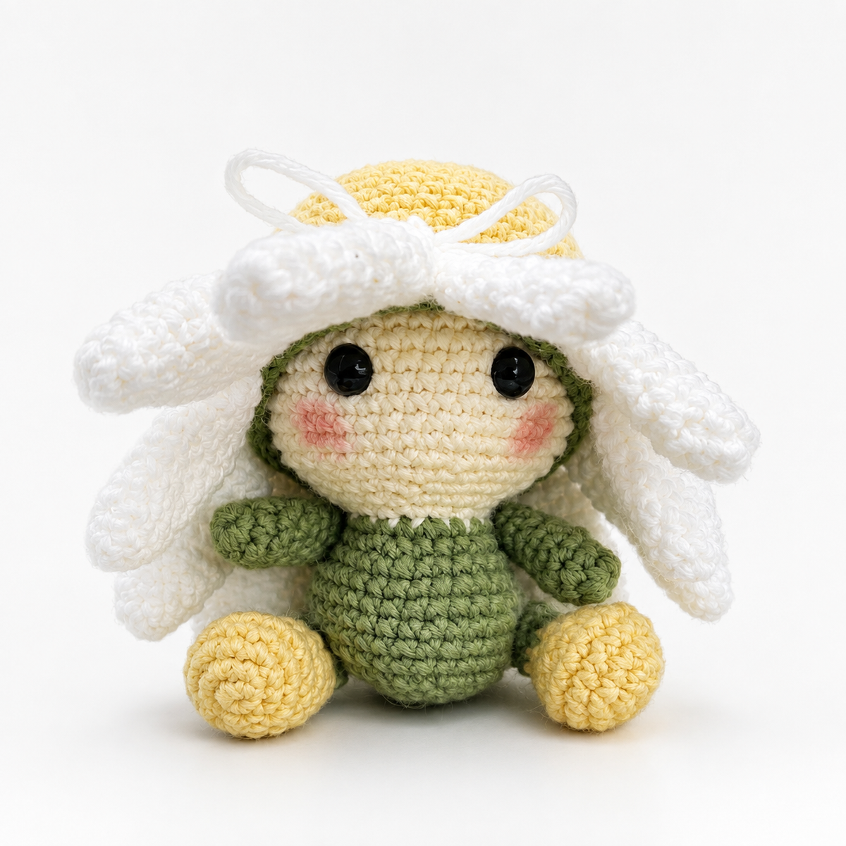 Crochet Daisy Baby Plush | One-of-a-Kind Flower Amigurumi