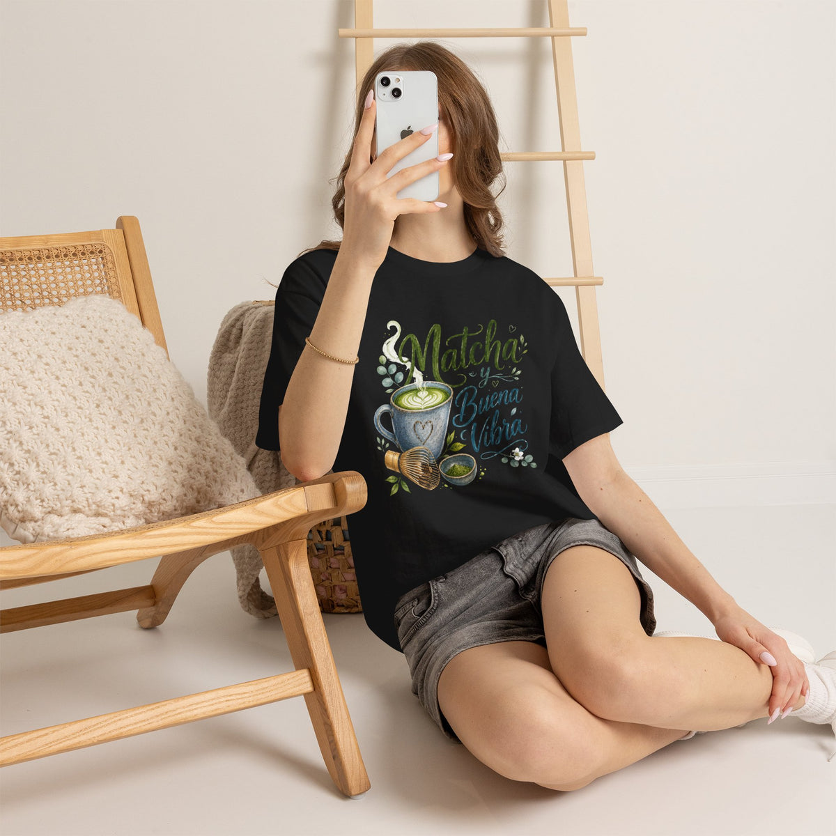 Matcha y Buena Vibra Shirt, Spanish Matcha Lover Tee